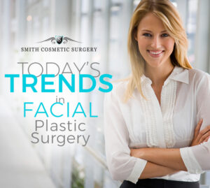 photo illustration of attractive woman representing trends in facial plastic surgery