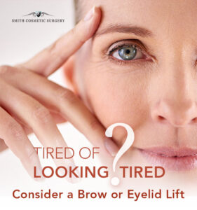 graphic representation of brow and eyelid lift